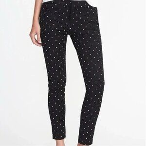 Old Navy Pixie Pants in Black with White Dots